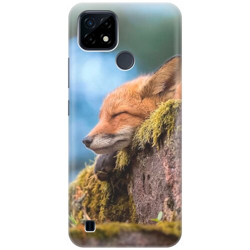 фото Re:pa накладка transparent для realme c21 с принтом "умиротворенная лиса"