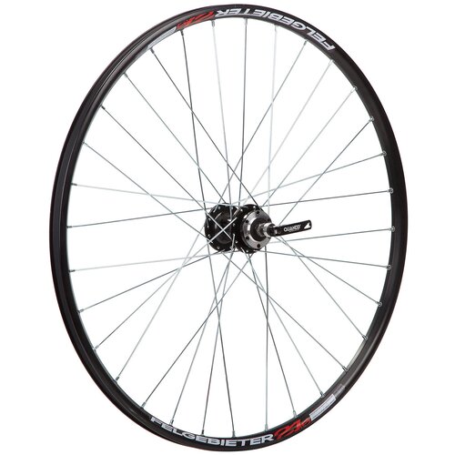 фото Колесо 27,5" переднее 32 спицы двойной обод (колесо 27,5" перед двустен.обод 32 отв., втулка sf b07f алюм под диск 6 болтов, эксцентрик, п) felgebieter