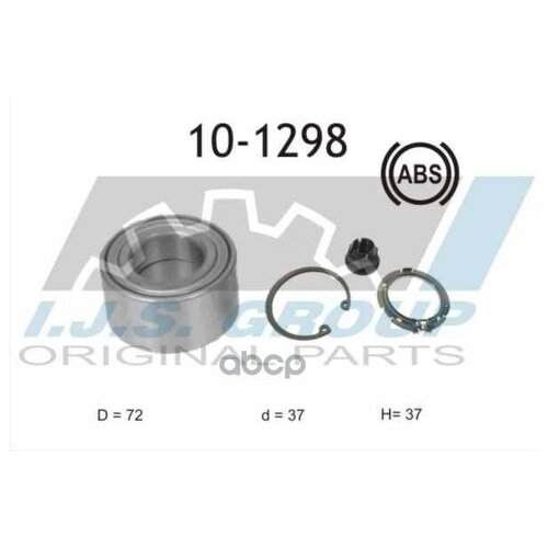 IJS GROUP 101298 10-1298_к-кт подшипника ступ. передней! ABS! Renault Logan/Sandero, Lada Largus 1.4/1.6/1.5dCi 04>