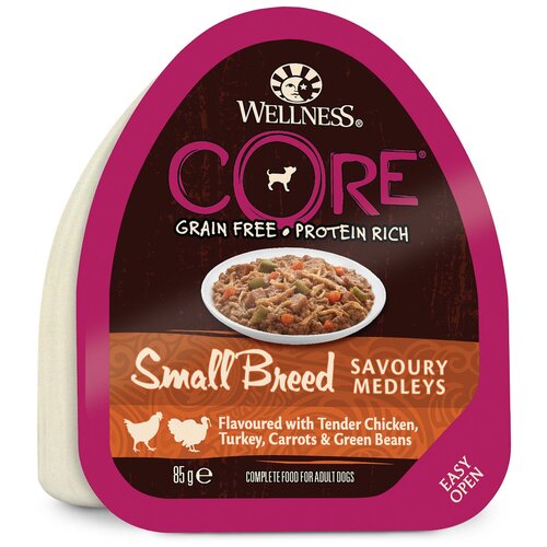 CORE SMALL BREED консервы из курицы с индейкой, морковью и зеленой фасолью для собак мелких пород 85 г