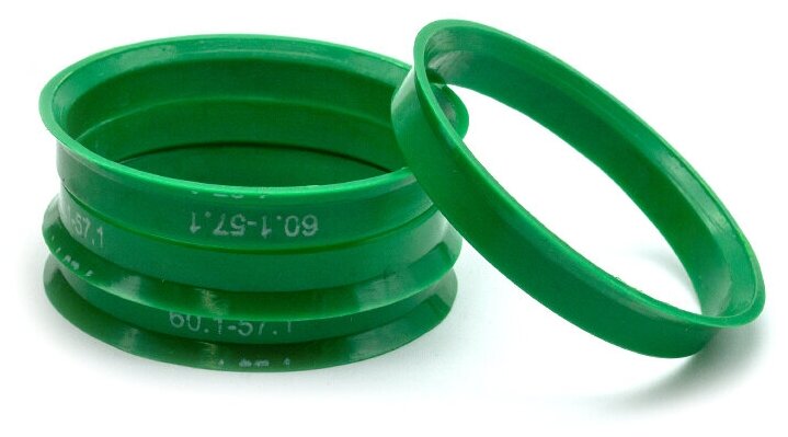 Центровочные кольца для дисков автомобильные проставки колесные высококачественный пластик 601х571 GREEN 4 
