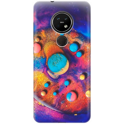 фото Re:pa накладка transparent для nokia 6.2 / 7.2 с принтом "красочные капли"