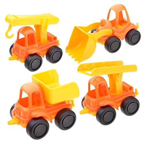 фото Набор машинок нордпласт нордик: строительная техника (4 шт. в сетке) (221)