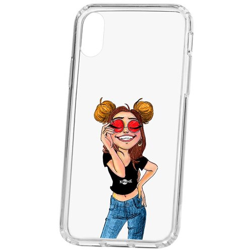 фото Чехол на айфон x kruche print smiling кruче