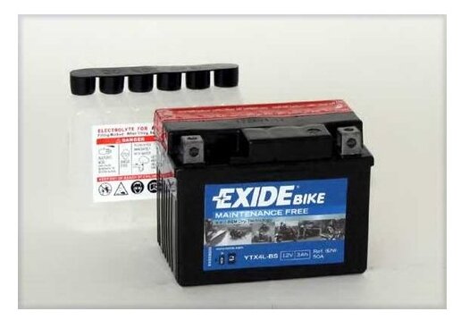 Аккумуляторная батарея Exide ETX4L-BS