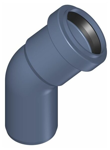 POLOPLAST 02112 POLO-KAL NG Отвод PKB DN 40x45°, с предустановленным уплотнительным кольцом, синий