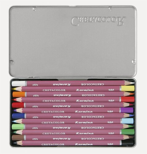 Изображение товара Цветные карандаши CretacoloR Профессиональные цветные карандаши KARMINA, 12 цветов