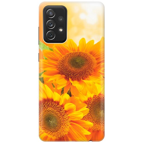 фото Re:pa накладка transparent для samsung galaxy a72 с принтом "три подсолнуха"