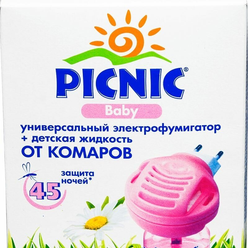 Комплект от комаров Picnic Baby (жидкость 45 ночей+электрофумигатор) Picnic - фото №17