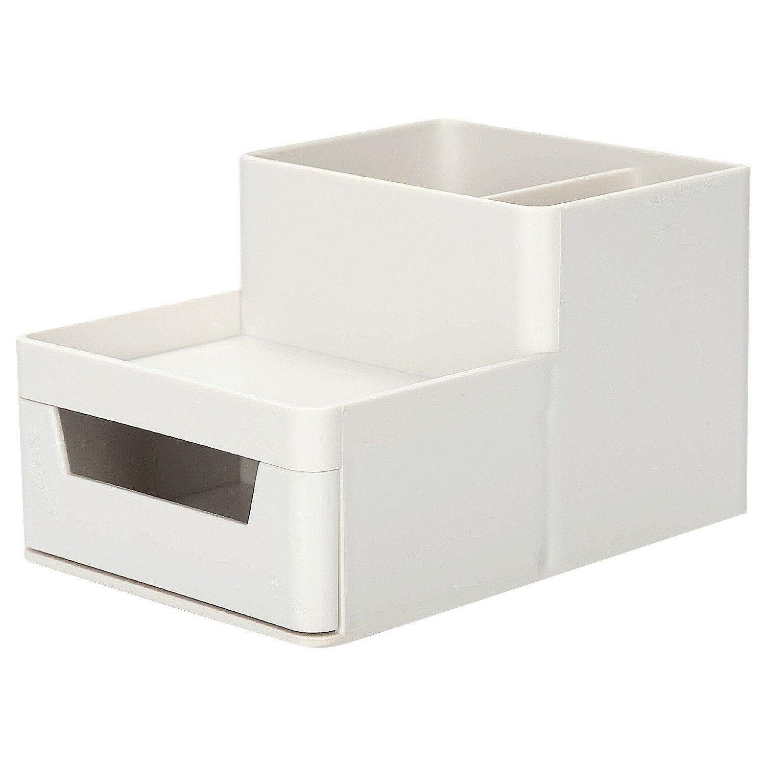 фото Органайзер для канцелярии, 11.2х15.5х9.5 см, АБС-пластик, белый