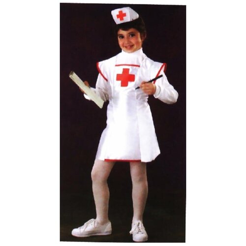 фото Костюм i-brigth company медсестра (пт1355), белый/красный, размер 134-146
