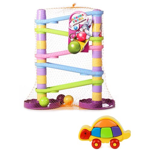 фото Набор развивающий: игра "зайкина горка. аттракцион №2" 15005 + логическая черепашка биплант