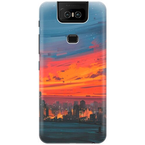 фото Re:pa накладка transparent для asus zenfone 6 zs630kl с принтом "ночь и мегаполис"