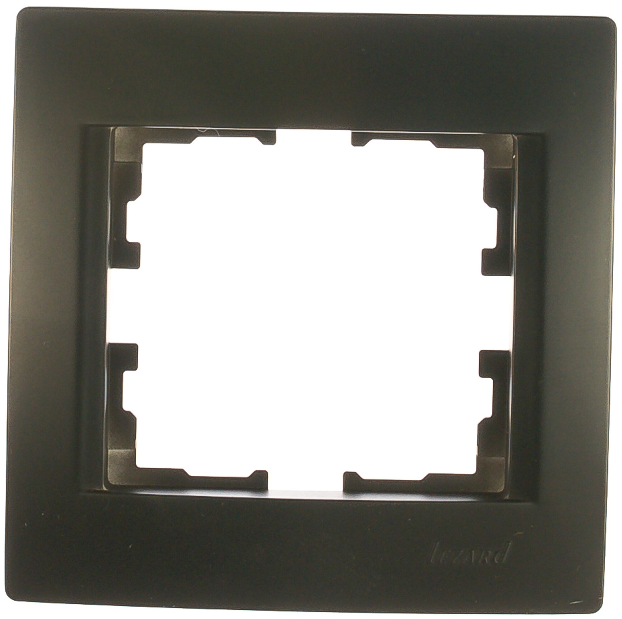 Рамка для розеток и выключателей Lezard Karina 1 пост горизонтальная цвет черный бархат - фото №10