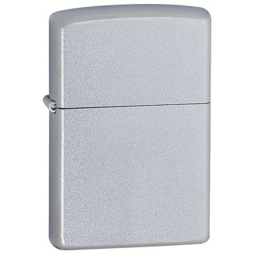 Зажигалка ZIPPO Classic с покрытием Satin Chrome™, латунь/сталь, серебристая, матовая, 38x13x57 мм