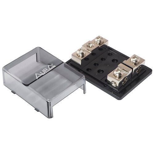 фото Держатель на 2 предохранителя aura fhl-202n (anl, 1х0-2ga вход, 2x2-4ga выход) aura technology