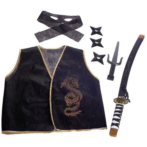 Игрушка Набор ниндзя Сима-ленд Золотой воин, 6783126, черный костюм ниндзя с мышцами размер 158 см