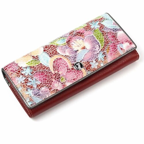 фото Кошелек sergio valentini, фактура зернистая, красный