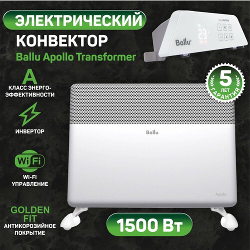 Обогреватель Ballu Apollo с инверторным управлением и ножками Transformer 1500 ВАТ 4I CSWi-fi 1169000₽