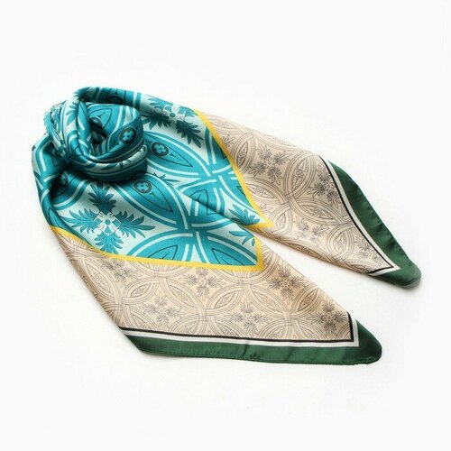 платок minaku 120х80 см бежевый Платок Minaku,70х70 см, зеленый, бирюзовый