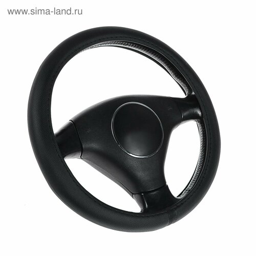 Оплетка на руль полиуретан размер 38 см черный 930₽