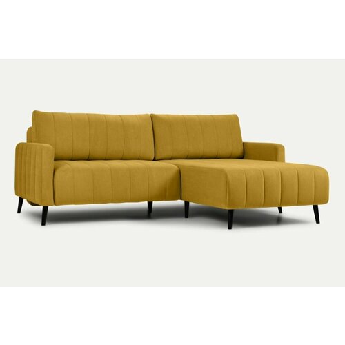 Диван угловой Маркфул Velvet Yellow, 220 см х 175 см х 88 см