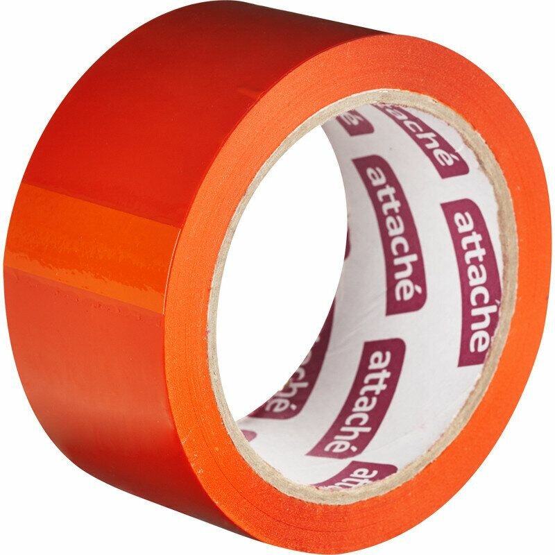 Attache Клейкая лента упаковочная Оранжевый, 48 мм, 66 м, 45 мкм