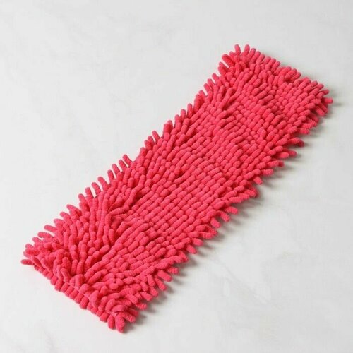 Насадка для плоской швабры 43 13 см 80 гр микрофибра букли цвет красный 850₽