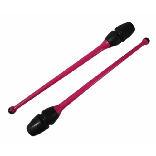 Булавы для художественной гимнастики - 35 см пластикрезина розово-черные 2518₽