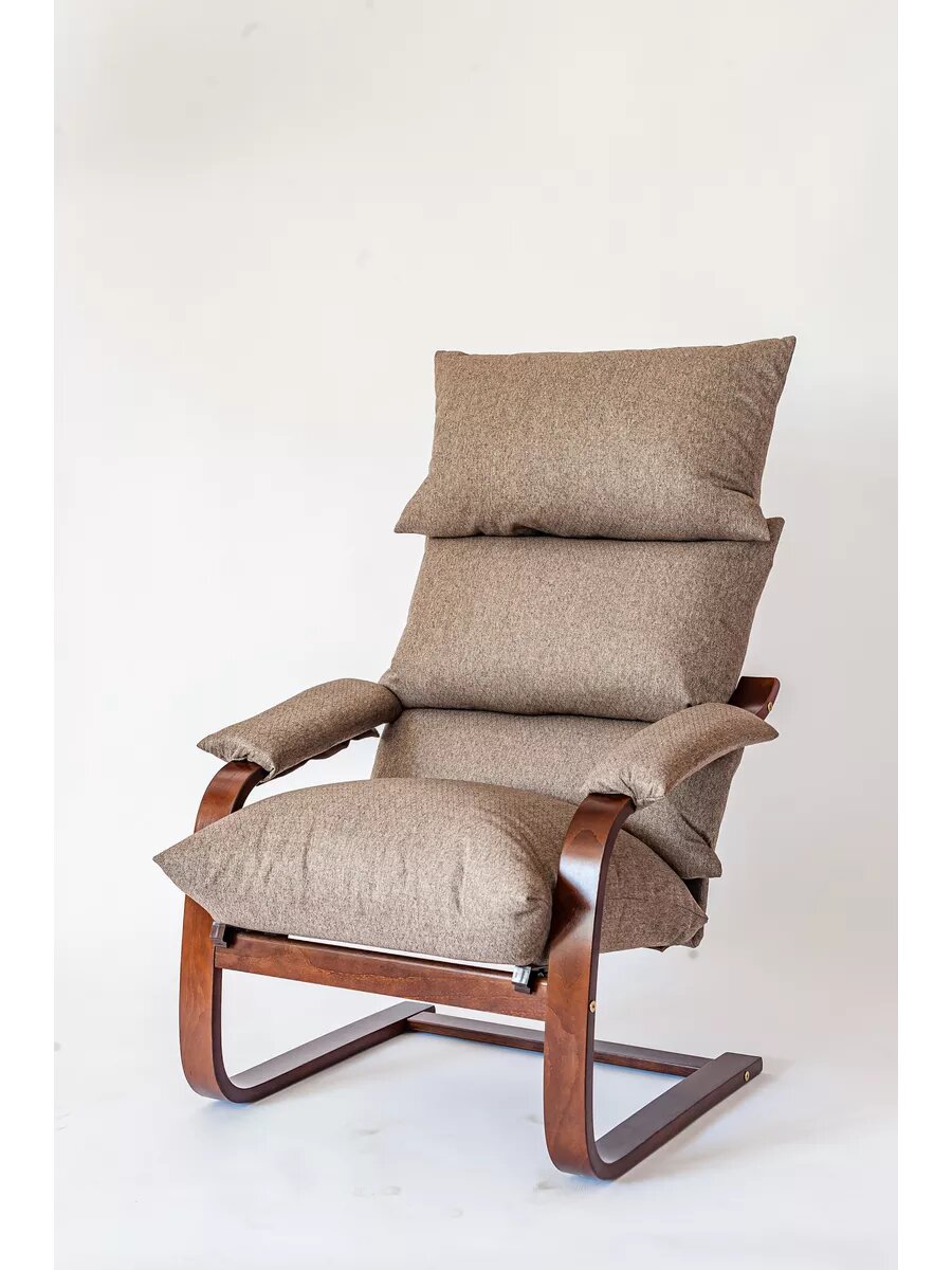 фото Кресло Рико мягкое для отдыха в комнату, спальню, бежевое