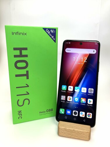 Смартфон Infinix Hot 11S NFC (X6812B), 6/128Gb, Polar Black — купить в ...