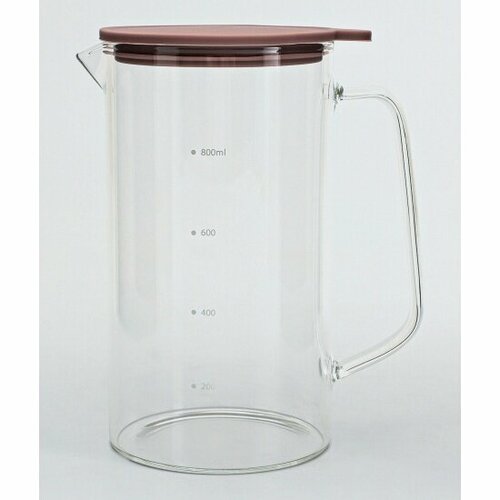 Стеклянный кофейник с розовой силиконовой крышкой Kimberly 5894952, 800 мл