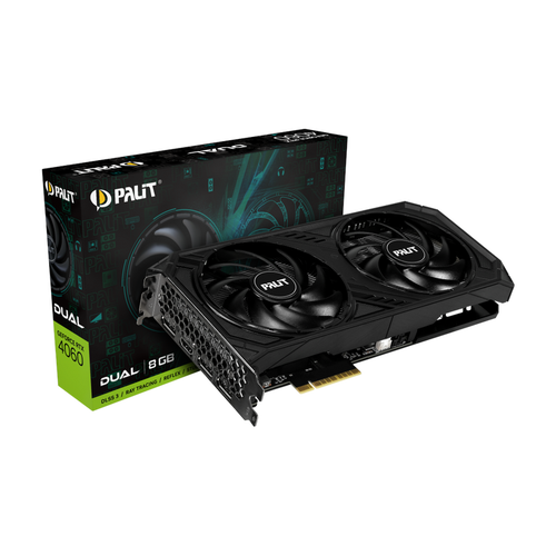 Видеокарта Palit NVIDIA GeForce RTX 4060, 8 Гб (NE64060019P1-1070D) 128 бит, PCI Express 4.0, DisplayPort, HDMI