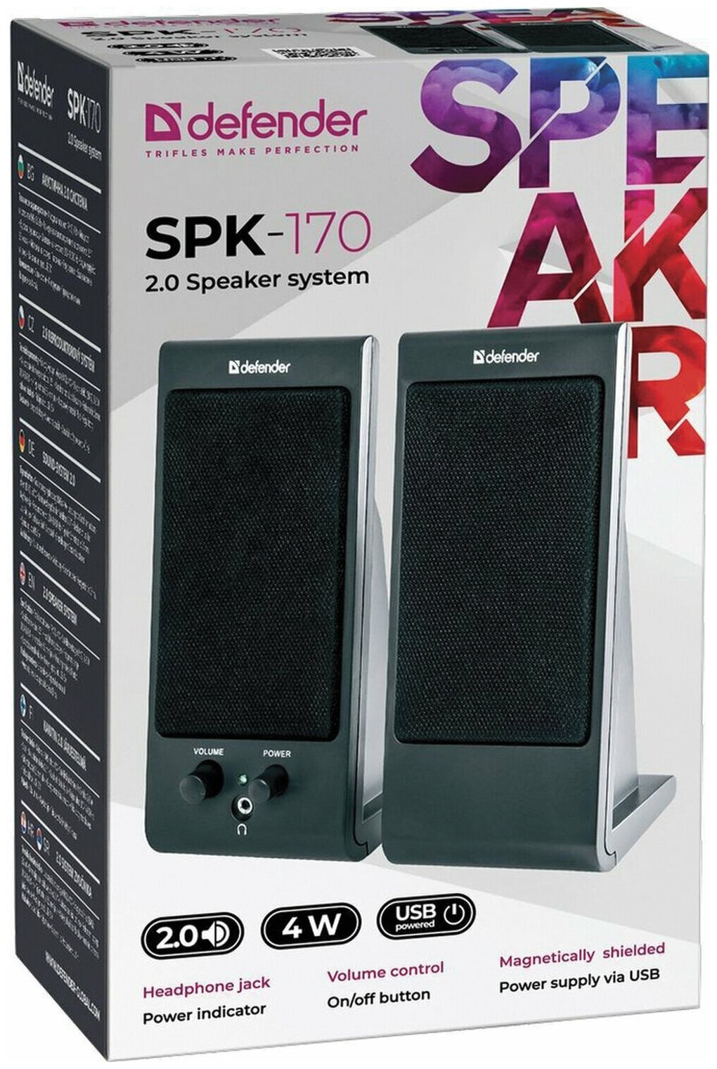 Колонки DEFENDER SPK-165\\170 черный 2x1Вт RMS разъем для наушников 65165 - фото №4