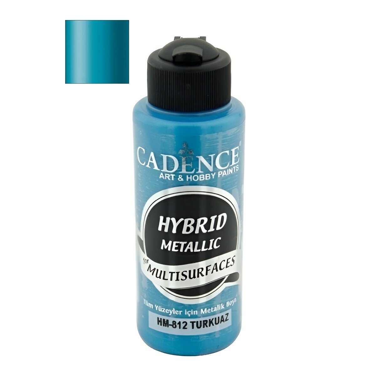 Акриловая краска Cadence Hybrid Metallıc for Multisurfaces, 120 ml. Turquoise HM-812