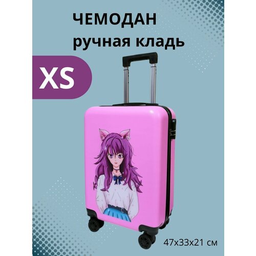 фото Чемодан lats, ручная кладь, 33х47х21 см, светло-розовый
