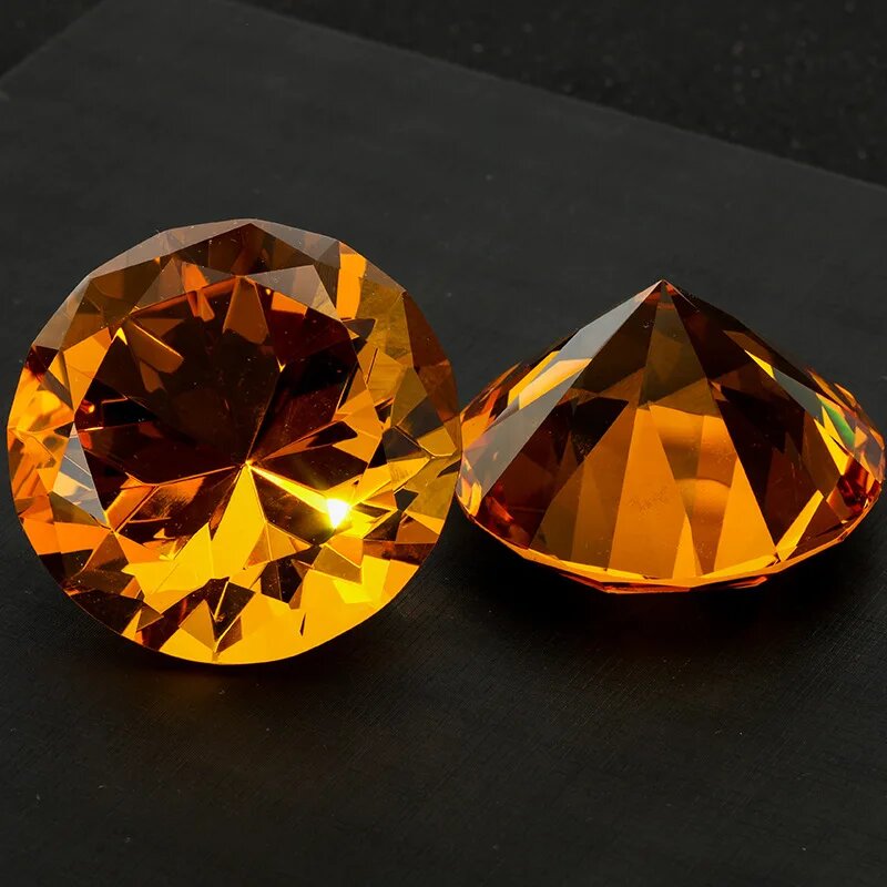Кристальный пресс-папье, amber, 30mm