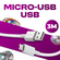 Кабель Micro USB - USB 3 м для телефона, планшета, наушников / Пр...