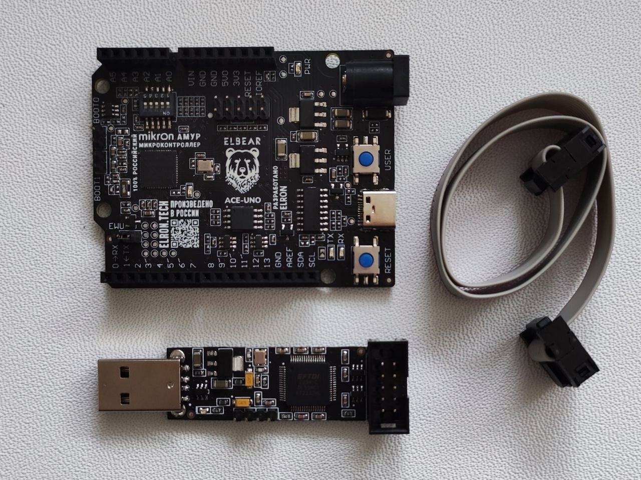 Плата ELBEAR ACE-UNO DEV KIT 8Мб (в т. ч. ELJTAG) (MIK32 Амур, RU Arduino) от ELRON