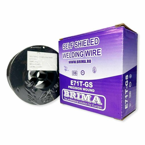 Проволока для сварки без газа BRIMA E71T-GS 08 мм 5 кг Сварочная проволока порошковая 2880₽