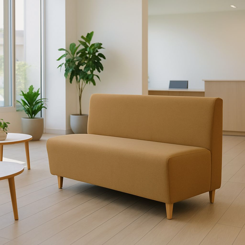 Изображение товара Диван "Слим", прямой, без подлокотников, велюр, Бежевый, 120х65х85см