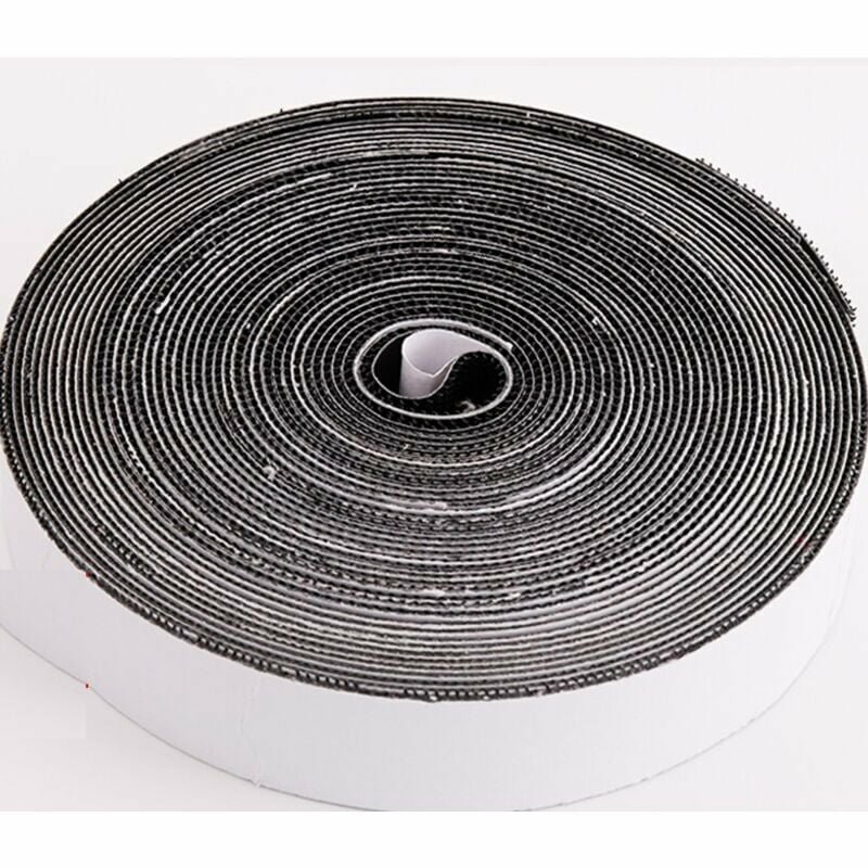 Ruban Auto-Adhésif Scratch Hook and Loop Tape for Frame Mount 20mm x 25M - Noir JxLGyiMJu