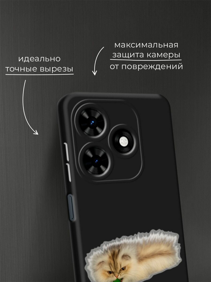 Черный матовый чехол на Xiaomi Redmi Note 14 Pro+ 5G / Сяоми Редми Нот 14 Про+ 5G с принтом Блестящий диск — фото 1