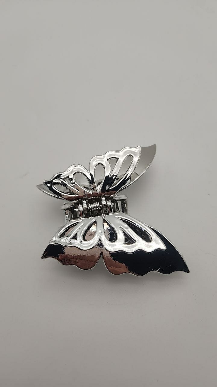 Серебряный крабик для волос — элегантная и стильная заколка для девушек. — фото 1