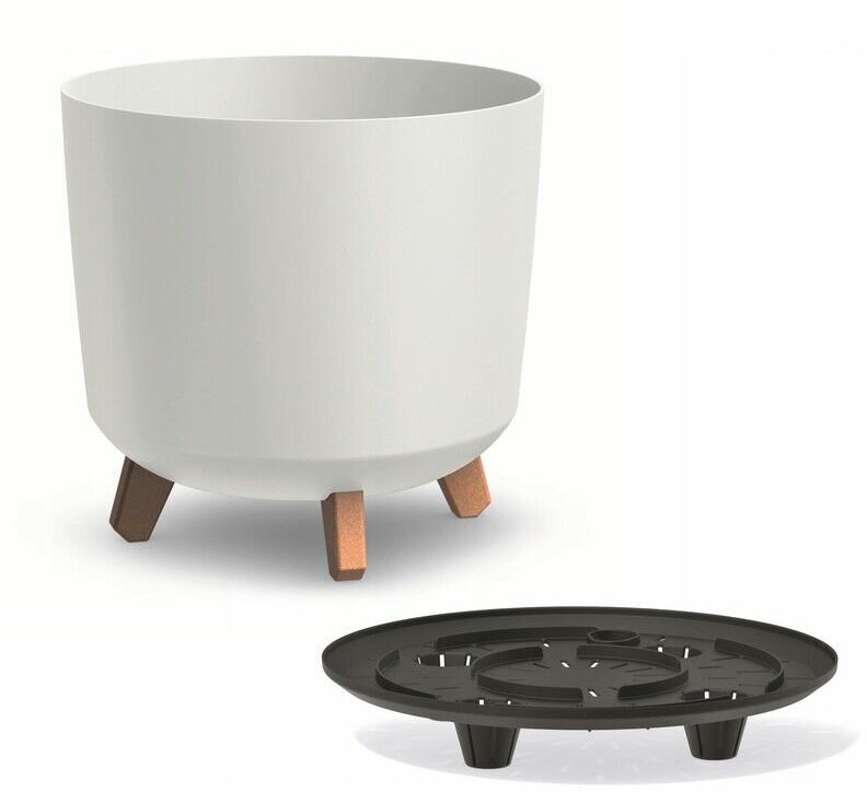 фото Кашпо для цветов Prosperplast GRACIA SQUARE на ножках, диаметр 29,8 см, высота 28,5 см.