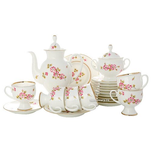 Кофейный сервиз, 20 предметов на 6 персон, 160 мл. Императорский фарфоровый завод ИФЗ. Форма 