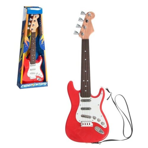 Игрушка музыкальная «Гитара рокер», звуковые эффекты, цвет красный