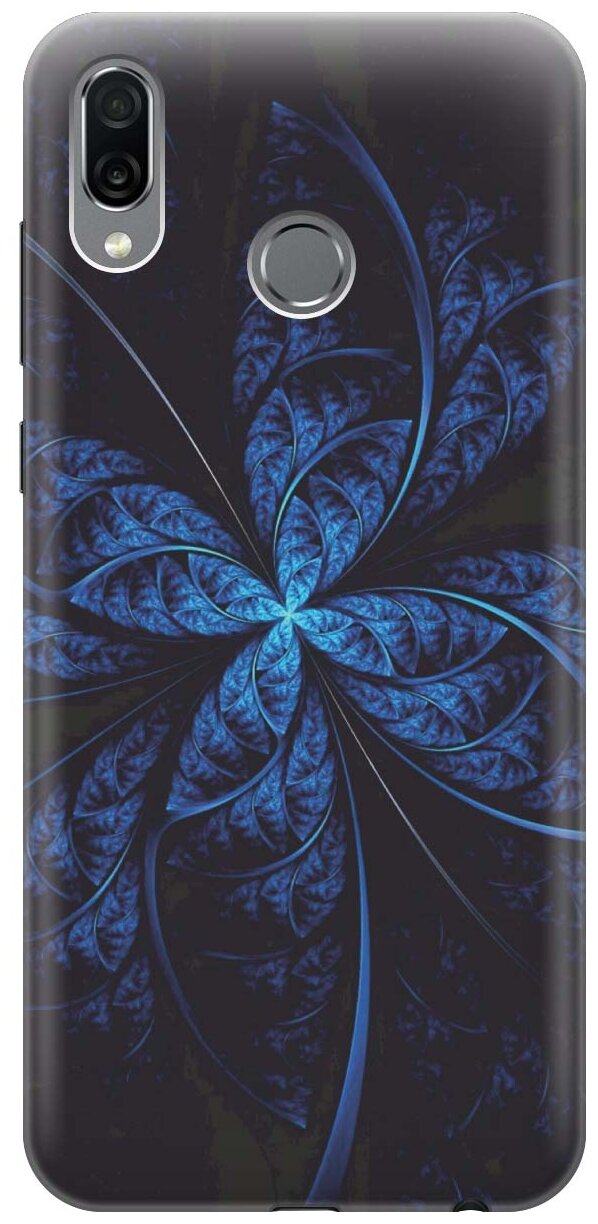 RE: PA Накладка Transparent для Huawei Honor Play с принтом "Темно-синяя абстракция"