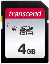Карта памяти Transcend TS*SDC300S 4 GB, чтение: 20 MB/s, запись: 10 MB/s