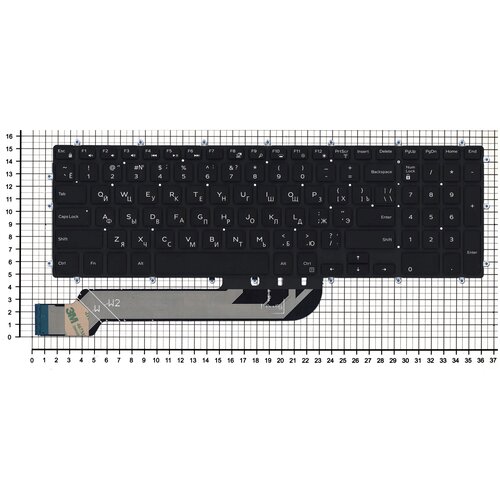 Клавиатура для ноутбука Dell Inspiron 15-5565 5567 5570 черная без рамки с подсветкой клавиатура для ноутбука dell inspiron g3 15 5565 15 5570 15 7566 17 5775 g3 15 3579 15 3779 g5